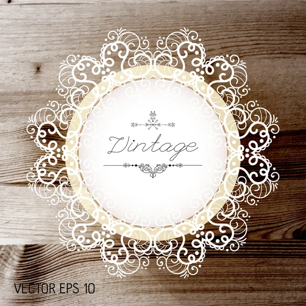 Vintage frame with wood texture