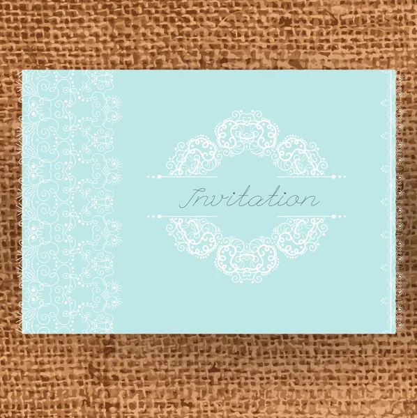 Carte de mariage vintage ou invitation — Image vectorielle