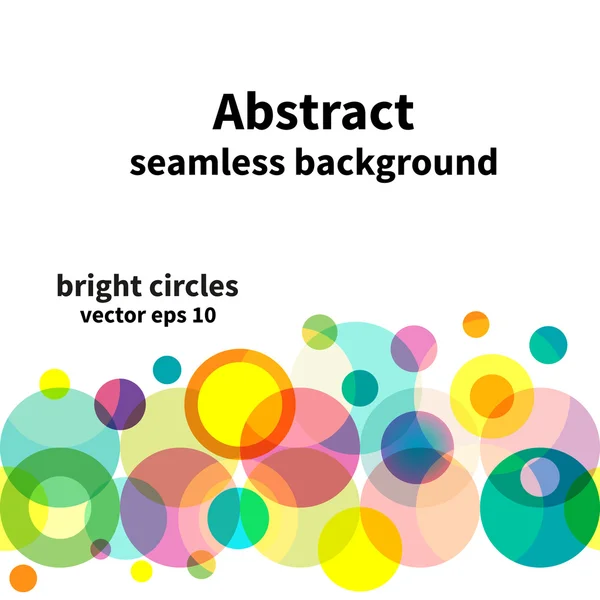 Colorful circles seamless background — Stock Vector