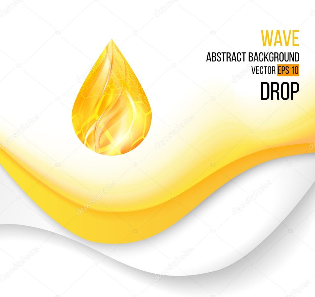 Realistic Wave oil or honey background