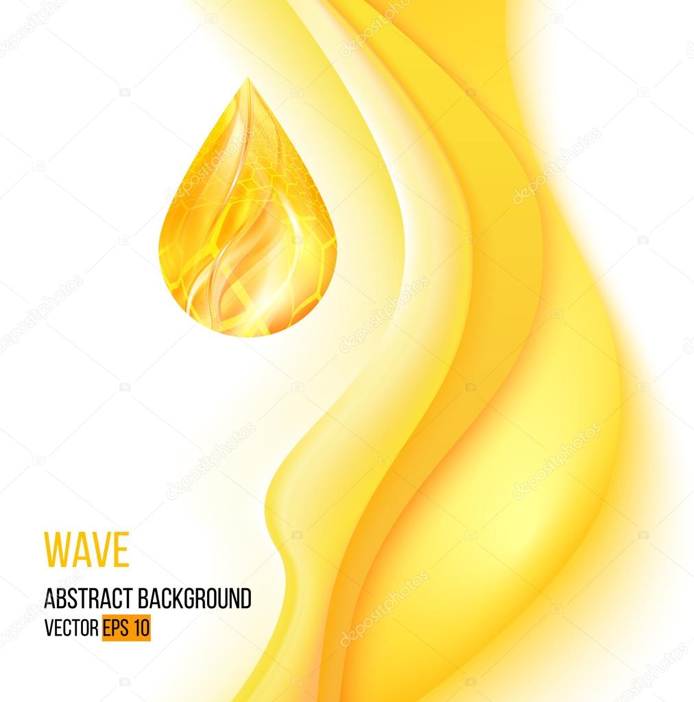 Realistic Wave oil or honey background