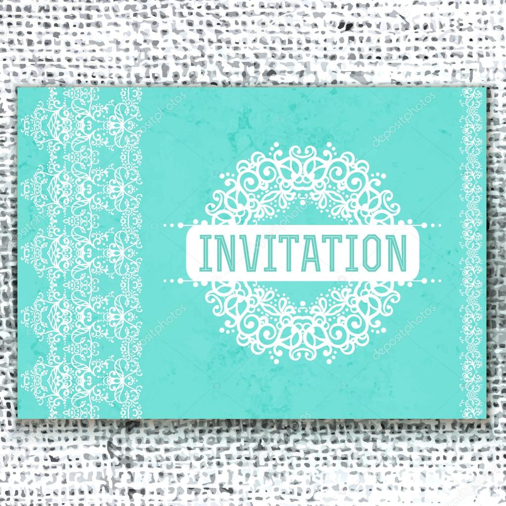 Vintage Wedding card or invitation