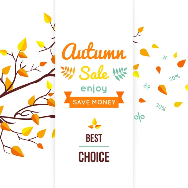 Autumn sale background — Stock Vector