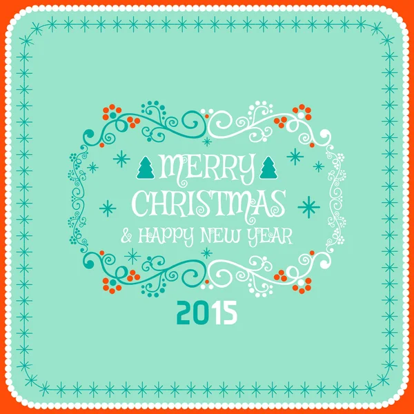 Christmas card ornament  background. — Stock Vector