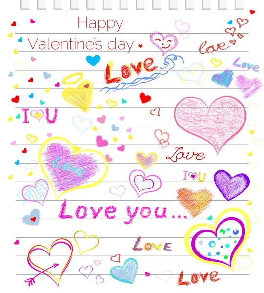 Happy Valentine's Day Love — Stock Vector