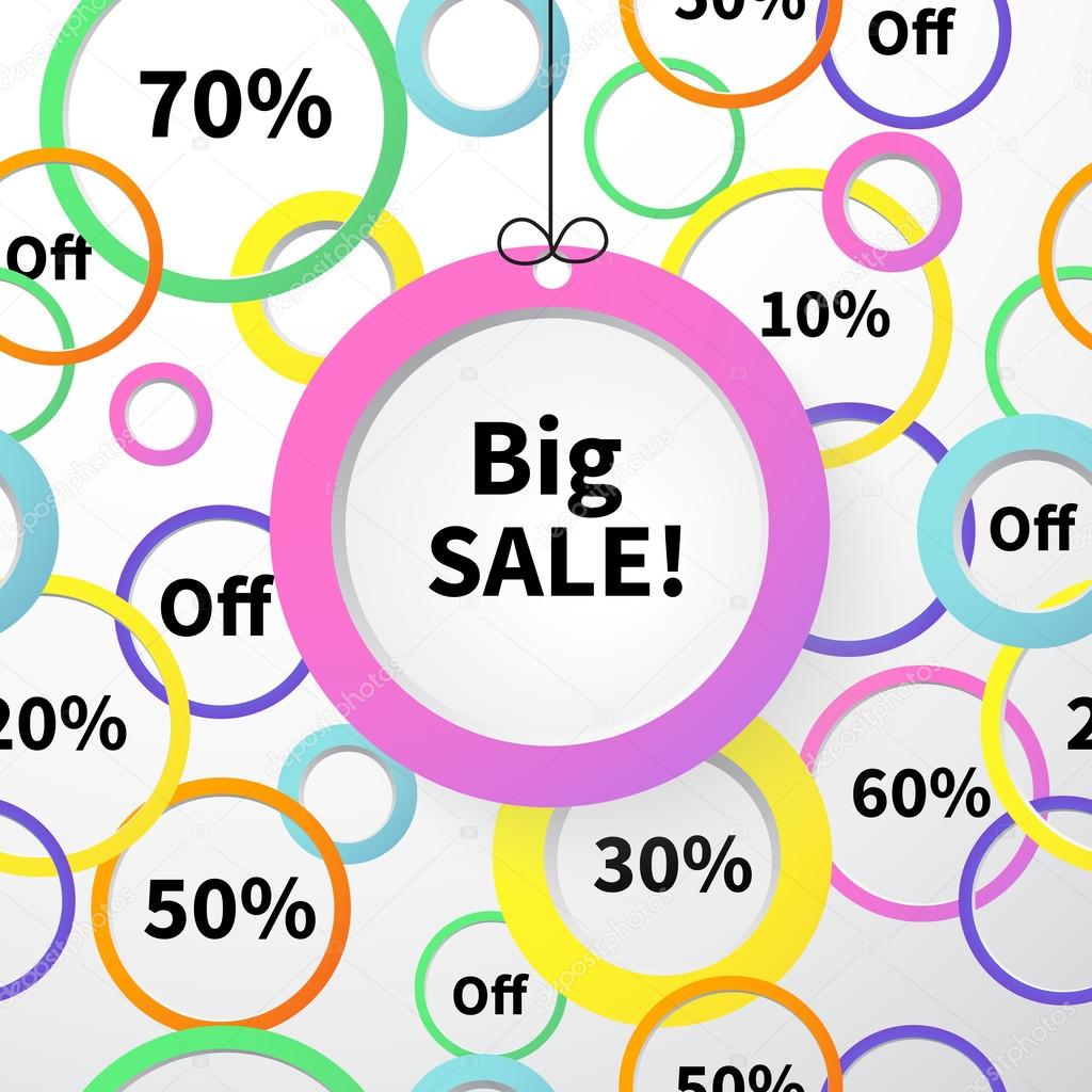 Sale bright poster