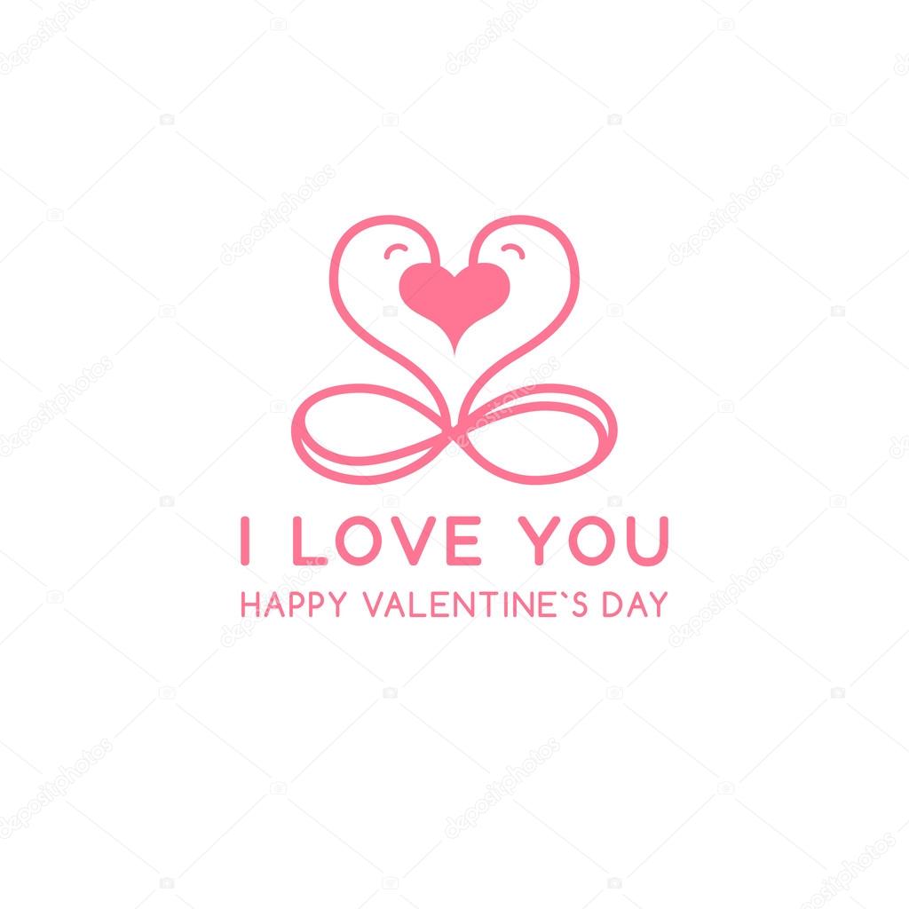 Heart vector logo design template. Infinity love concept for st. Valentine day icon.