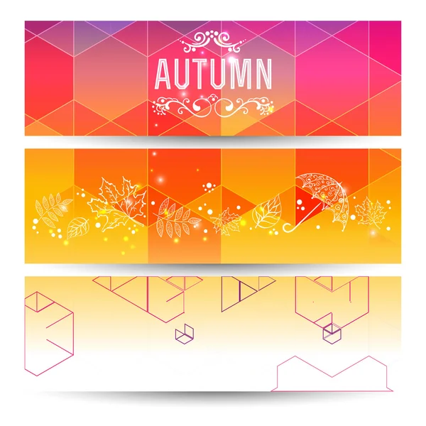 Diseño de banner de otoño — Vector de stock