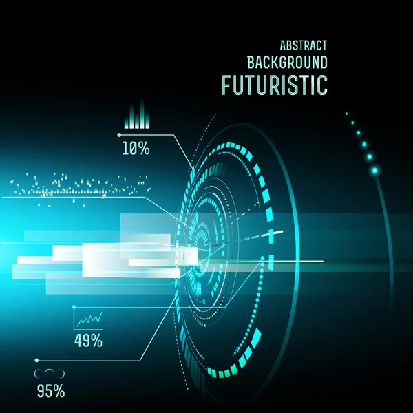 Interfaccia utente grafica futuristica — Vettoriale Stock