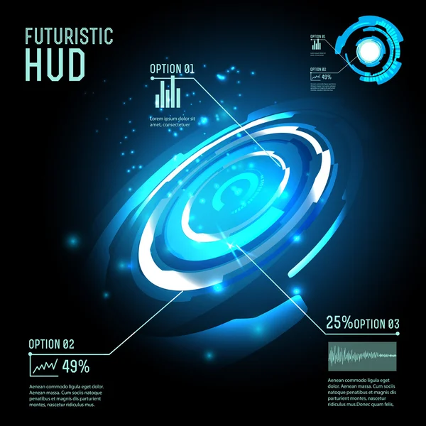 未来グラフィックユーザーインターフェイス — ストックベクタ