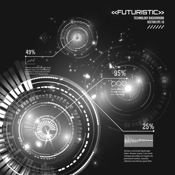 Futuristic graphic user interface — Stock Vector