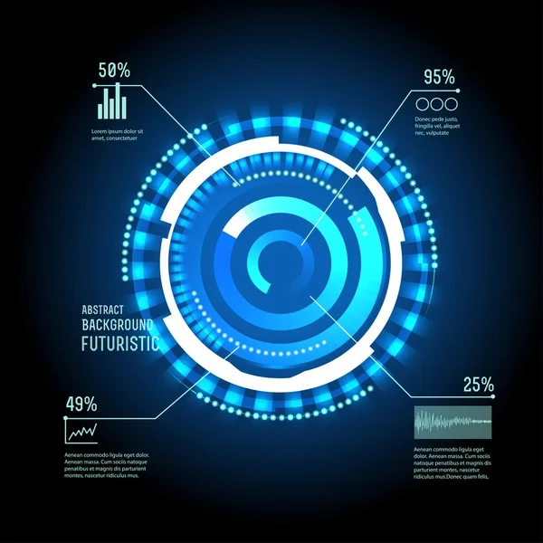 Interface utilisateur graphique futuriste — Image vectorielle