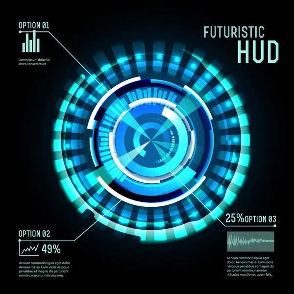 Interface utilisateur graphique futuriste — Image vectorielle