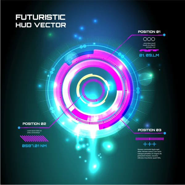 Interface utilisateur graphique futuriste — Image vectorielle