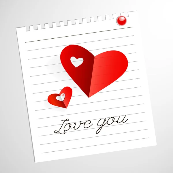 Love you message — Stock Vector