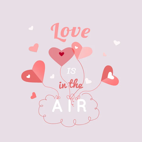 O amor está no ar. — Vetor de Stock
