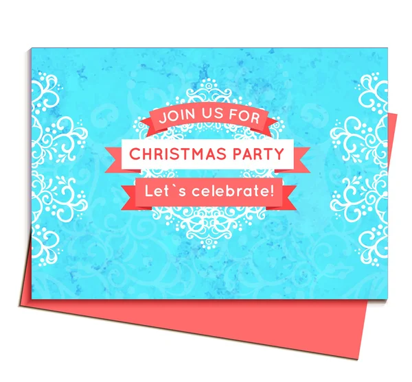 Fiesta de Navidad invitación — Vector de stock