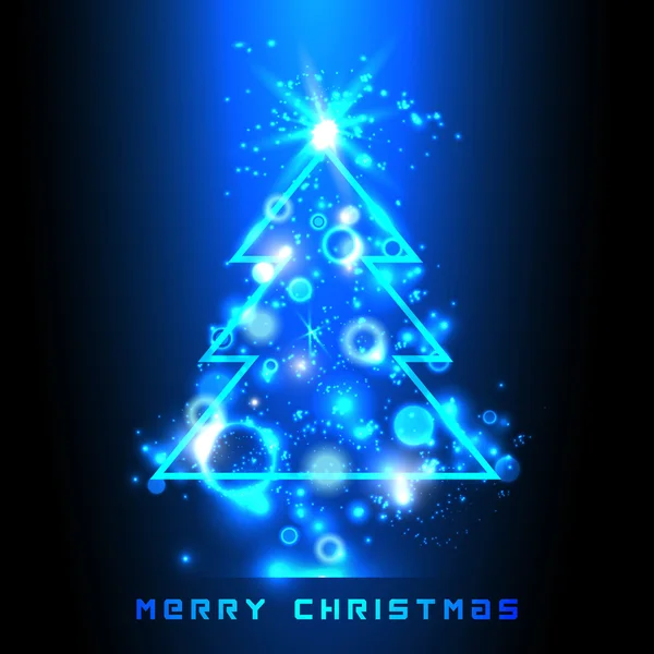 Futuristic Christmas tree — Stock Vector