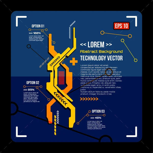 Futurystyczny graficzny interfejs użytkownika — Wektor stockowy