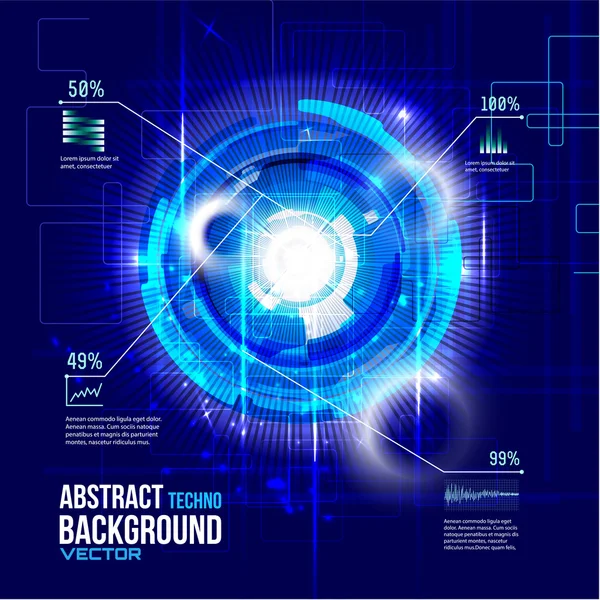 Futurystyczny graficzny interfejs użytkownika — Wektor stockowy
