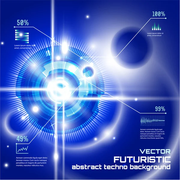 Futurystyczny graficzny interfejs użytkownika — Wektor stockowy