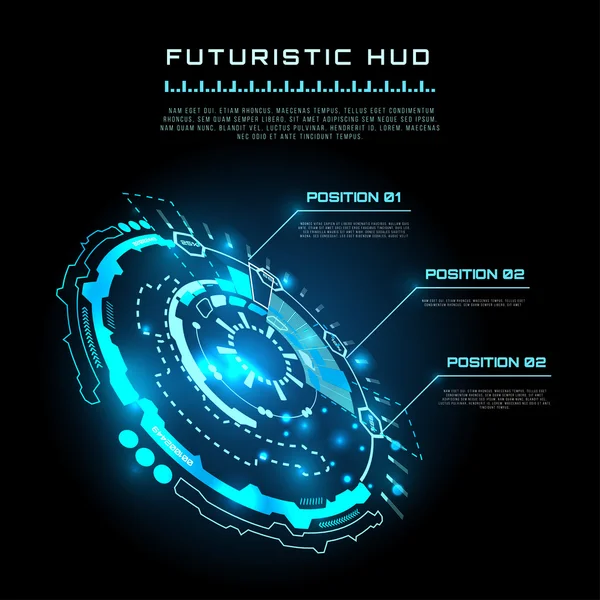 Antarmuka Pengguna Grafis Futuristik - Stok Vektor