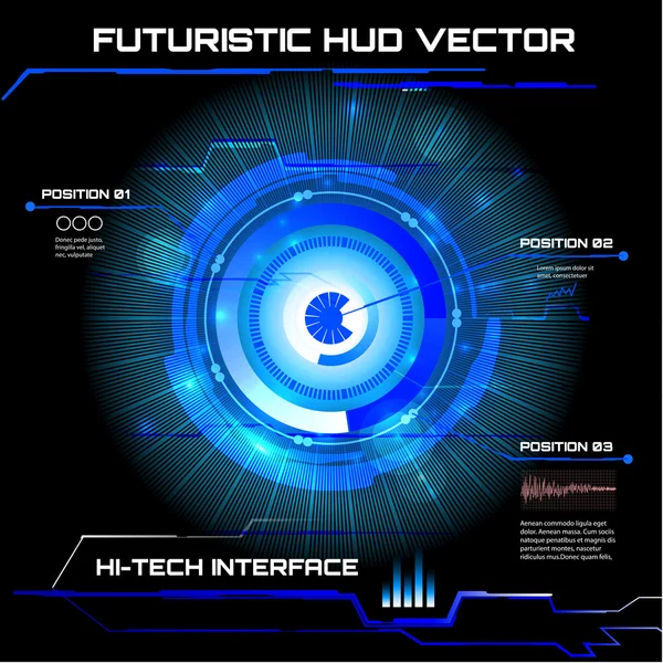 Futuristic graphic user interface — Stock Vector