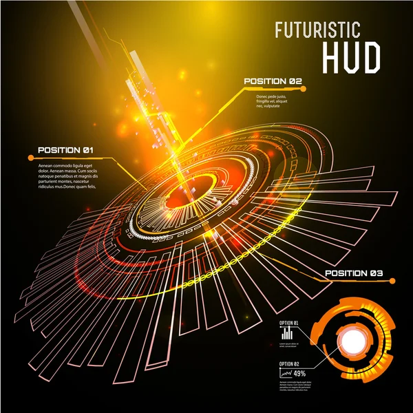 Interface de usuário gráfica futurista —  Vetores de Stock