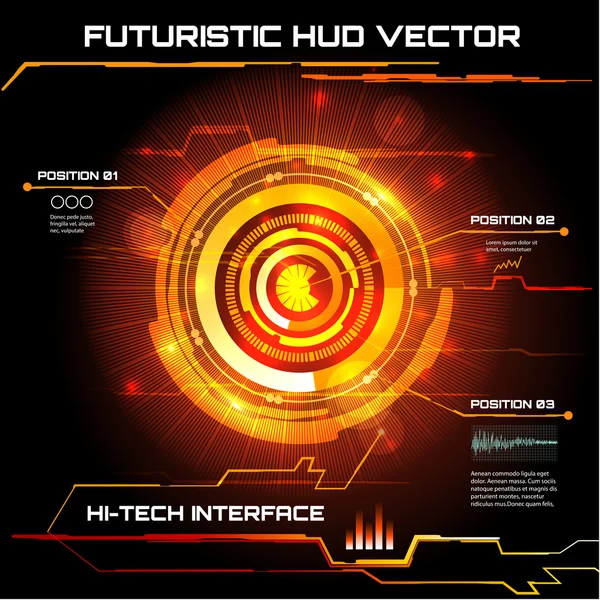 Interface utilisateur graphique futuriste — Image vectorielle