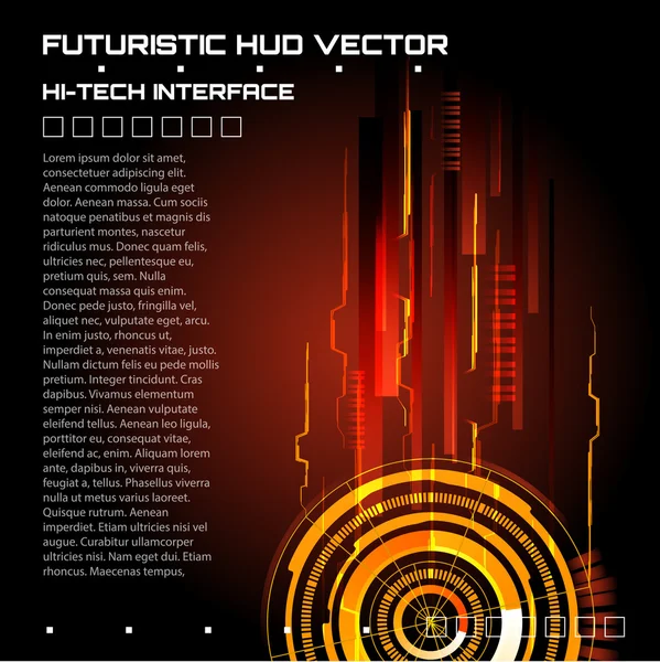 Interface utilisateur graphique futuriste — Image vectorielle