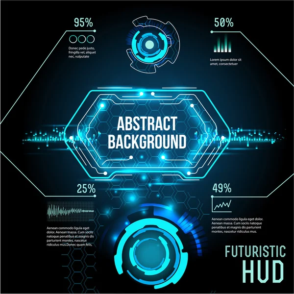 Interface de usuário gráfica futurista —  Vetores de Stock