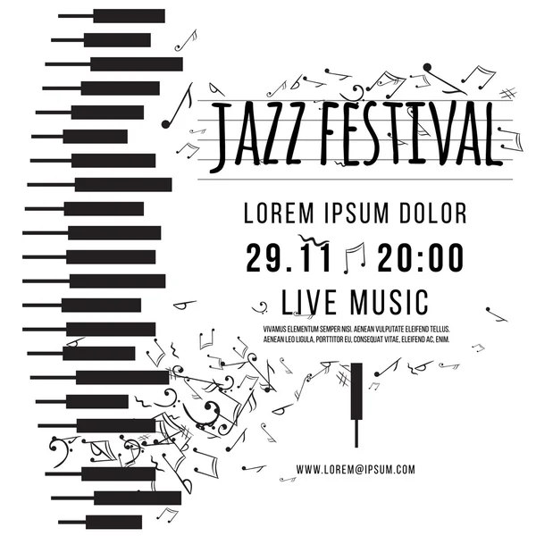 Plakat zum Jazzfestival — Stockvektor