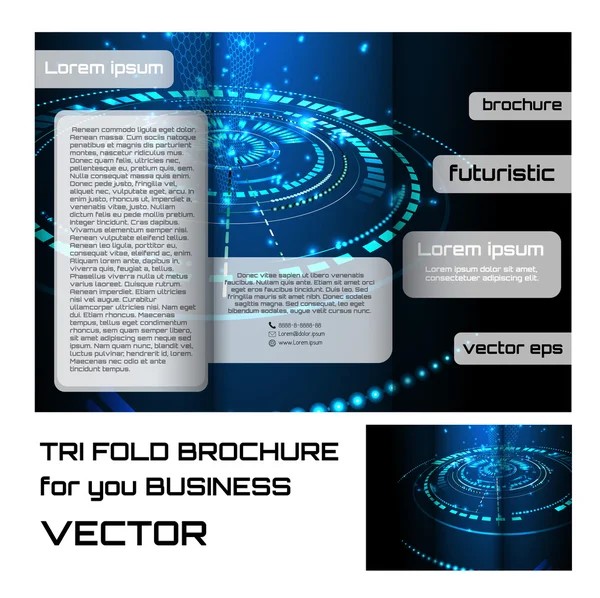 Korporacyjnej trzy krotnie broszura — Wektor stockowy