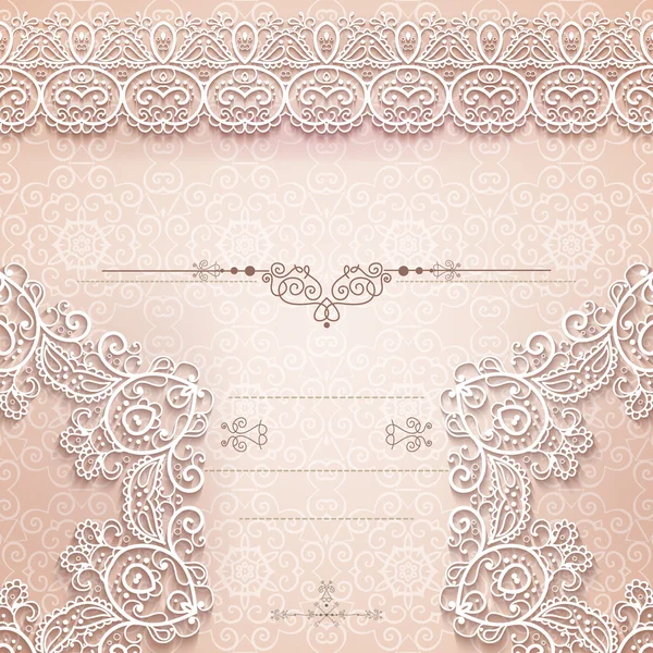 Tarjeta de boda vintage o invitación — Vector de stock