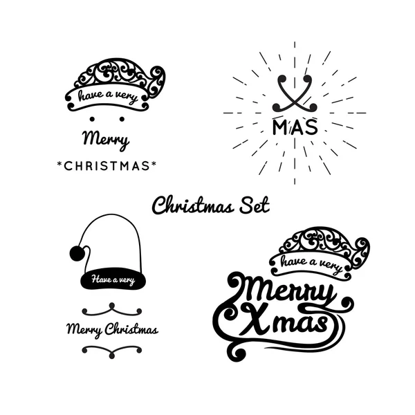 Conjunto de logotipo de Natal —  Vetores de Stock