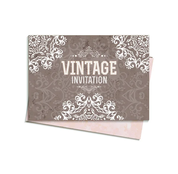 Vintage Wedding card — Stock Vector