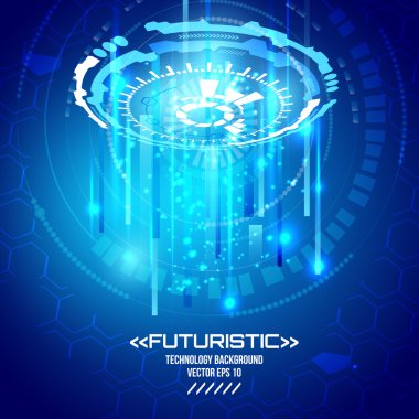 Futuristik bir arayüze arka plan