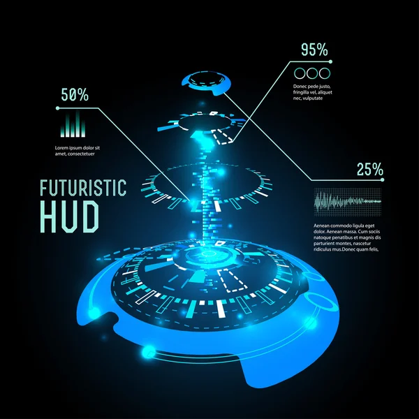 Futuristische interface Hud — Stockvector