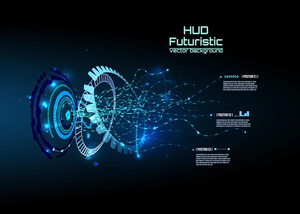 Futurisztikus interfészt Hud — Stock Vector