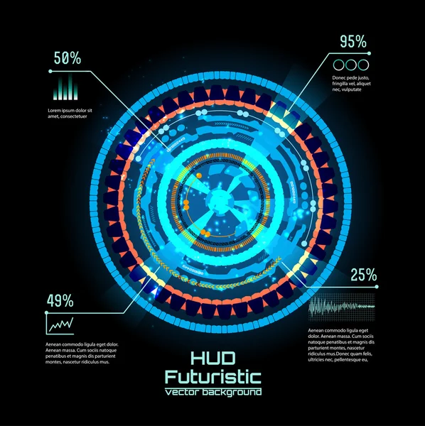 Interface futurista fundo sci-fi — Vetor de Stock