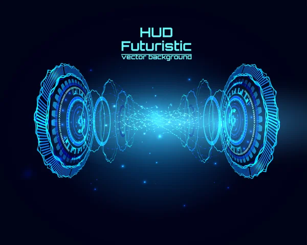 Futuristik bir arayüze bilim-kurgu arka plan