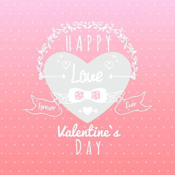 Feliz tarjeta del Día de San Valentín — Vector de stock