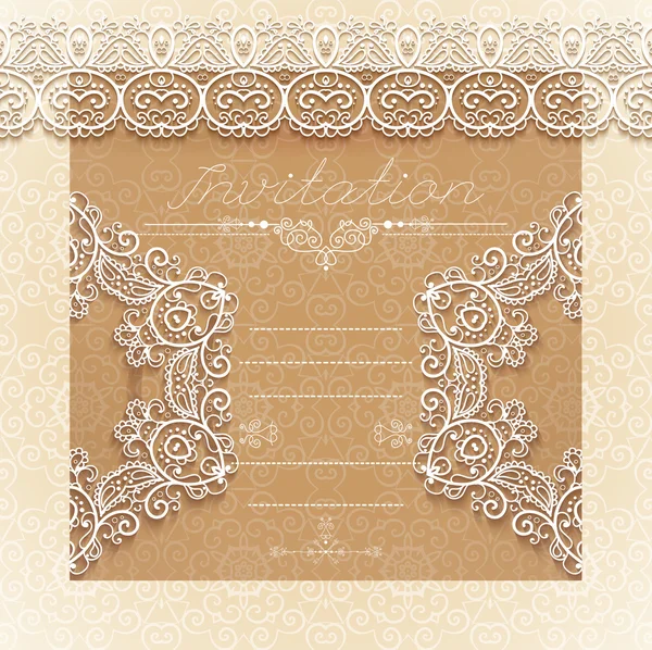 Vintage Wedding card or invitation — Stock Vector