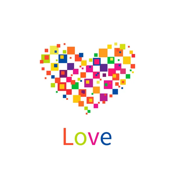 Abstract colorful heart — Stock Vector