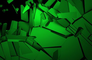 Kırık yüzey soyut 3d render.