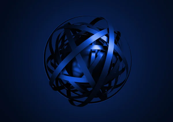 抽象的 3d 渲染的球体与圆环. — 图库照片