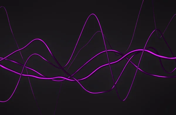 Redare abstractă 3D a liniilor ondulate lucioase . — Fotografie, imagine de stoc
