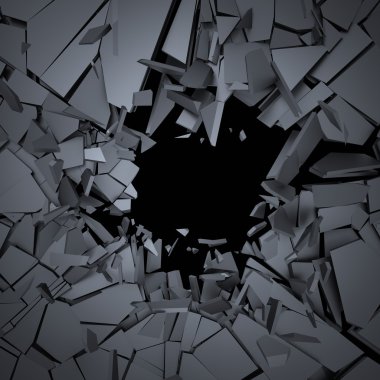 Abstract 3D Rendering of Cracked Surface. clipart