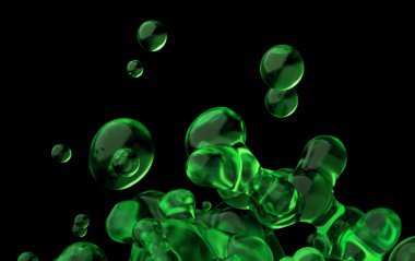 Sıvı uçan 3d render soyut.