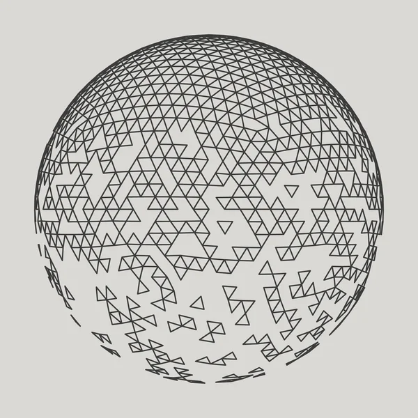 Ілюстрація абстрактної низькополі сфери — стоковий вектор
